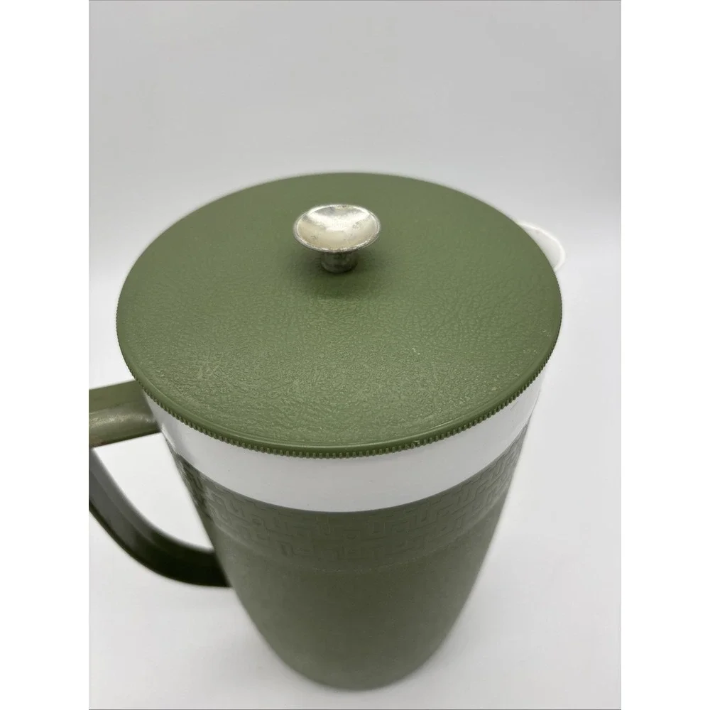 Mid Century Modern Therm O‎ Ware Avocado Green Matching Pitcher And Ice Bucket